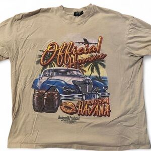 Tan vintage 90s Havana car tee